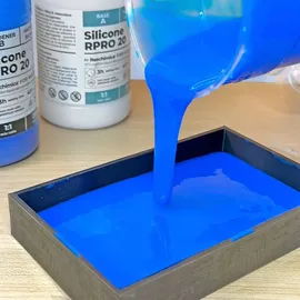 Reschimica Flüssiges Silikon Kautschuk Abformsilikon weich 1:1 1 kg Blau