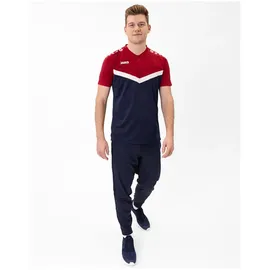 Jako Iconic Poloshirt 901 marine/chili rot XL
