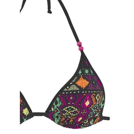 Buffalo Triangel-Bikini Damen schwarz bedruckt Gr.38 Cup C/D