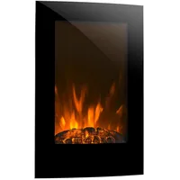 Elektrischer Wandkamin Kamin Ofen Elektrokamin Wand 2000 W Fernbedienung schwarz