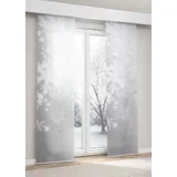 Lysel Schiebegardine Schneegestöber in Grau-Weiß, in der Größe "(BxH) 60cm x 245cm"