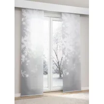 Lysel Schiebegardine Schneegestöber in Grau-Weiß, in der Größe "(BxH) 60cm x 245cm"