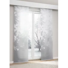 Lysel Schiebegardine Schneegestöber in Grau-Weiß, in der Größe "(BxH) 60cm x 245cm"