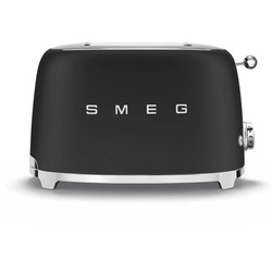 Smeg Toaster SMEG Toaster 2-Schlitz-2-Scheiben-Toaster Kompakt TSF01 schwarz Markenwarenshop