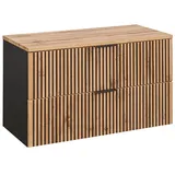petits-meubles Waschtischunterschrank 100,6 x 55 x 44 cm Schwarz