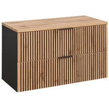 petits-meubles Waschtischunterschrank 100,6 x 55 x 44 cm Schwarz