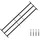vidaXL Sicherheitsgitter für Fenster mit 3 Querstangen 3 pcs 93-174 cm