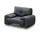 beautysofa Relaxsessel Omega 60 x 60 x 90 cm schwarz