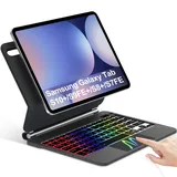 IVEOPPE Samsung Galaxy Tab S10 Plus Hülle mit Tastatur - Samsung Galaxy Tab S9 Fe Plus Tastatur, Magic-Stand Tastatur Hülle für Samsung Tab S10+/S9 FE+/S9+/S8+/S7FE 12.4 Zoll, Multi-Touch-Trackpad