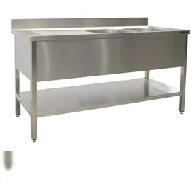 Saro Spültisch 2 Becken, rechts - B 1600 x T 600 mm