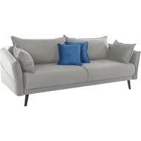 INOSIGN Schlafsofa »Asra« incl. Bettfunktion und Bettkasten, Seitentasche im Armteil, Federkern grau