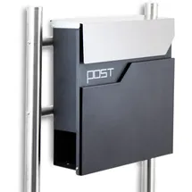 16771/ Freistehender Design Standbriefkasten 16771 Briefkastenanlage Graphit