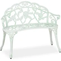 Relaxdays Gartenbank 98 x 78 x 55,5 cm Weiß/Grün
