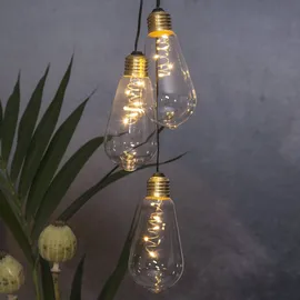 StarTrading LED Hängeleuchte Glow Glas Kunststoff H: 13cm D: 6cm Batteriebetrieb transparent