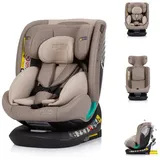 Chipolino Autokindersitz i-Size Kindersitz Supreme, bis: 36 kg, (40-150 cm) verstellbar 360° drehbar Isofix beige