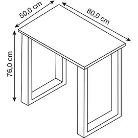 VCM Schreibtisch Lona SI 80 cm Buche