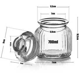 Thats Shopping Vorratsglas eckig 700 ml 6 St.