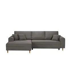 Ecksofa  Benedita ¦ braun ¦ Maße (cm): B: 275 H: 91 T: 173