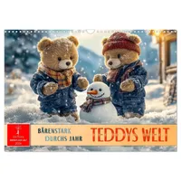Calvendo Teddys Welt - Bärenstark durchs Jahr (Wandkalender 2026