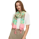 Betty Barclay Sommerschal mit Quasten Green/Rosé,ACC | Gr.: onesize