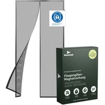 NEMATEK Fliegengitter Balkontür 90 x 200 cm Schwarz