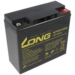 Akku für Alarmanlagen 12 Volt 22 Ah 181x76 x167mm, M6 Innengewinde