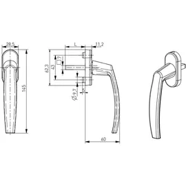 ABUS Fenstersicherheit Set Fenstergriff Fg50 - Zusatzsicherung Sw1 Weiß