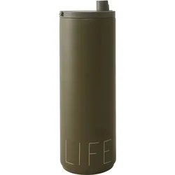 Design Letters Life Reisebecher 500 ml olivenfarben