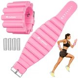 Flintronic Handgelenk und Knöchel Gewichte Set, Handgelenk Gewichtsmanschetten, 2 Stück (Jeweils 0,5 kg) Silikon-Workout-Gewichte Knöchel für Damen & Herren Laufen Walking Yoga Tanz Krafttraining