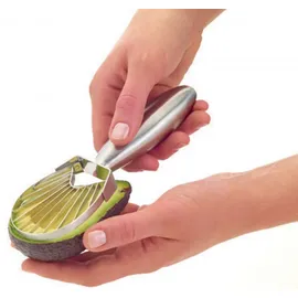 Master Class Avocadoschneider und -ausstecher Edelstahl 18 cm Silber