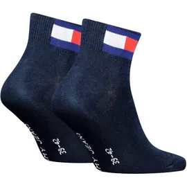 Tommy Hilfiger Flag - kurze Socken - Blue - 39/42