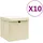 vidaXL Aufbewahrungsbox 28 x 28 x 28 cm 10-tlg. creme