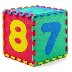 Hausmann 20001577 - Toy Toy Toy - Schaumstoff Puzzle-Spielmatte mit Zahlen (10 Teile)