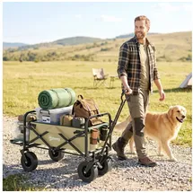Outsunny Bollerwagen klappbar khaki
