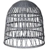 MARELIDA Lampenschirm Rattanstil outdoor f. E27 Fassung H: 50cm grau für Innen/Außen in | Gr.: onesize