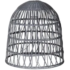MARELIDA Lampenschirm Rattanstil outdoor f. E27 Fassung H: 50cm grau für Innen/Außen in | Gr.: onesize