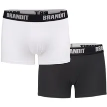 Brandit Textil Boxershorts Logo schwarz/weiß S 2er Pack