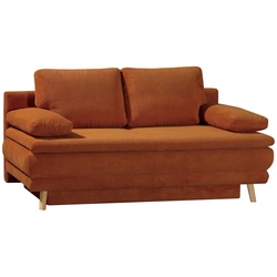 Schlafsofa Boyd Stoff Orange Terrakotta