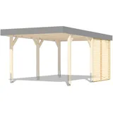 Karibu Lamellen Seitenwand für Leimholz Einzel- und Doppelcarport 180 x 200 cm