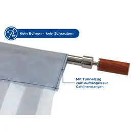 Maximex Türvorhang Insektenschutz 90 x 200 cm Grau/Weiß