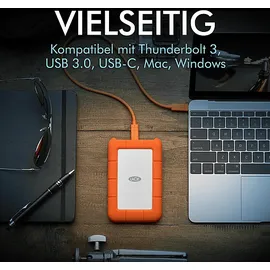 LaCie Rugged 4 TB USB 3.0 orange/silber STFR4000800