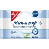 Gut&Günstig Feuchtes Toilettenpapier frisch & sanft Sensitiv 1-lagig, 140 Tücher