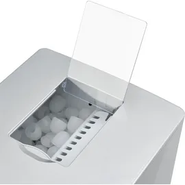 Juskys Eiswürfelmaschine PIM200L & Timer – Elektrischer Eiswürfelbereiter Silber