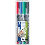 Staedtler Lumocolor 317 Universalstifte 4 St. Schwarz/Mehrfarbig