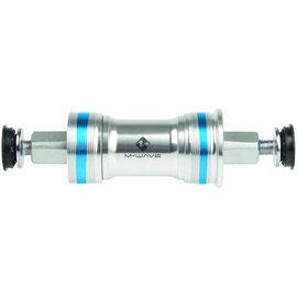 M-Wave Unisex-Adult Carousel BB BSA SQ Kompakt Innenlager, Silber/Blau, für 68 mm Innenlagergehäuse, L1: 107.5 mm, L2 20.5 mm