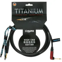 Klotz TIR0600PSP Titanium Gitarrenkabel mit Silent Plug, 6,35 mm (1/4 Zoll) gerade auf rechten Winkel, 6 m (20 Fuß)