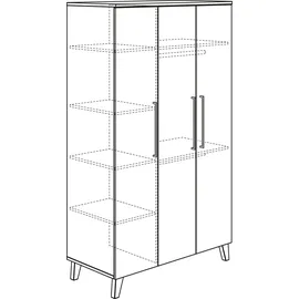 Paidi Kleiderschrank Oscar 124 x 206 x 56 cm Weiß