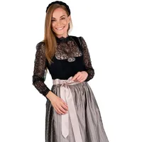 MarJo Dirndl Samt Dirndl 2tlg. - ÜBERSEE - schwarz/coffee schwarz 48