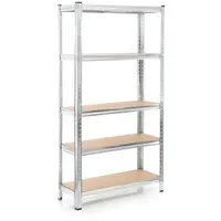 Wiltec Schwerlastregal 90x45x180cm, Gesamtlast 875kg, Steckregal verzinkt aus Stahl,