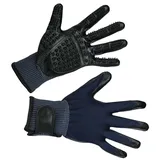Kerbl Pet Putz-und Massagehandschuh schwarz/blau, One Size